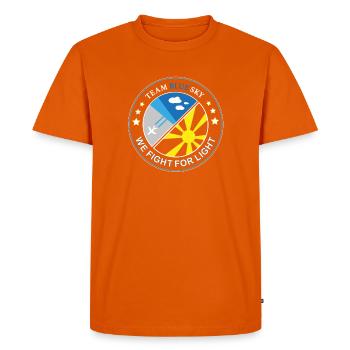 Écusson de l’équipe de vol Blue Sky - T-shirt Premium bio Homme - orange  - Devant - Nico (187cm)
