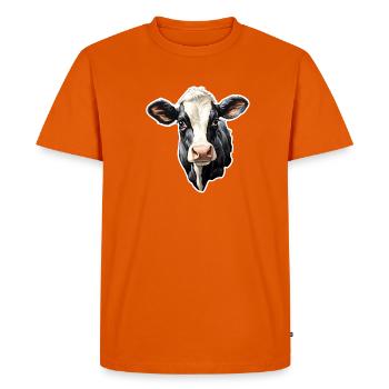 Fermier de cadeaux de la ferme noire et blanche Holst - T-shirt Premium bio Homme - orange  - Devant - Nico (187cm)