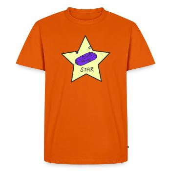 Étoile de savon - T-shirt Premium bio Homme - orange  - Devant - Nico (187cm)
