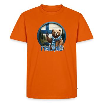 Finlande - Finlande - Suomi - T-shirt Premium bio Homme - orange  - Devant - Nico (187cm)