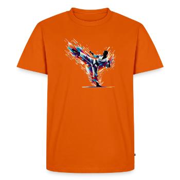 Explosion de karaté - T-shirt Premium bio Homme - orange  - Devant - Nico (187cm)