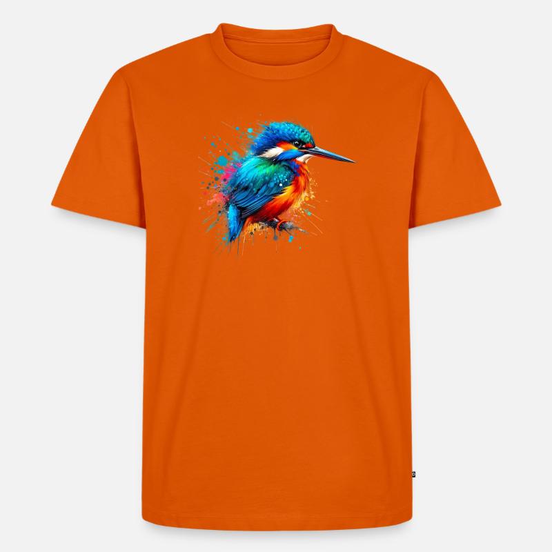 Eisvogel - Männer Premium Bio T-Shirt - Orange 
