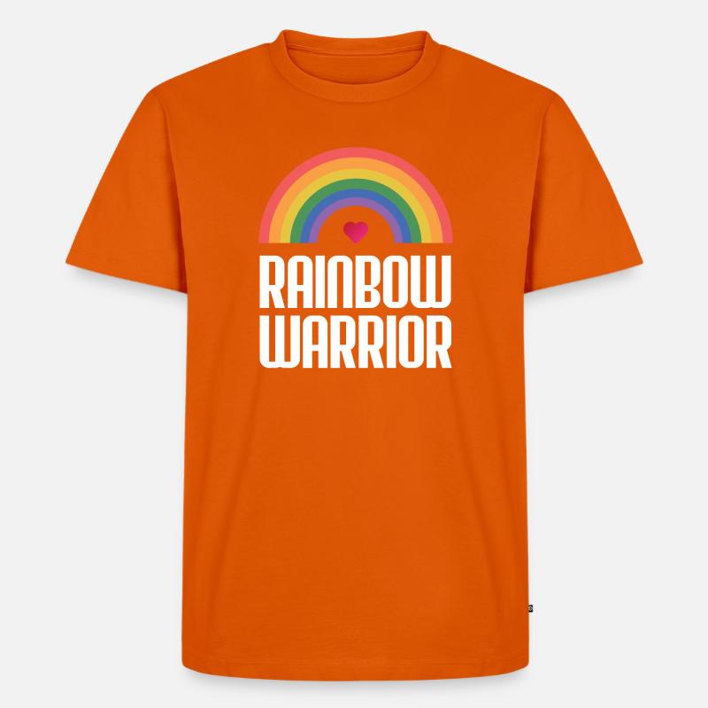 LGBTQ-Pride-Monat - Rainbow Warrior - Männer Premium Bio T-Shirt - Orange 