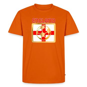 ENGLAND PLAYING SOCCER FOOTBALL - Men's Premium Organic T-Shirt - orange  - Front - Nico (187cm)