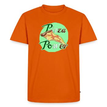Pizza Power Super Powers Energy Slice UK - T-shirt Premium bio Homme - orange  - Devant - Nico (187cm)