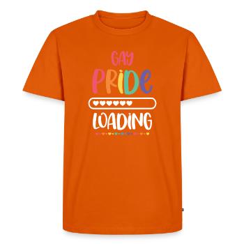 LGBTQ Pride Month - Gay Pride. Loading - Men's Premium Organic T-Shirt - orange  - Front - Nico (187cm)