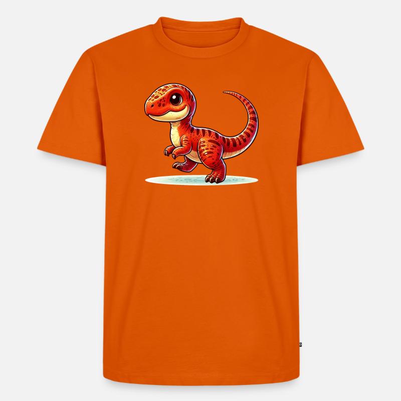 Dinosaurier - Männer Premium Bio T-Shirt - Orange 