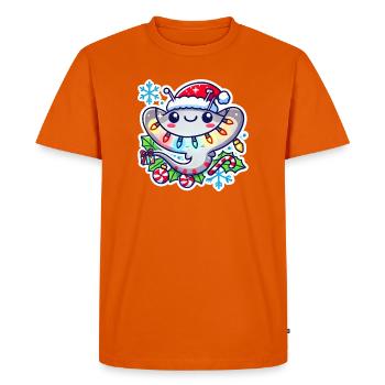 Holiday Ray of Joy - Men's Premium Organic T-Shirt - orange  - Front - Nico (187cm)