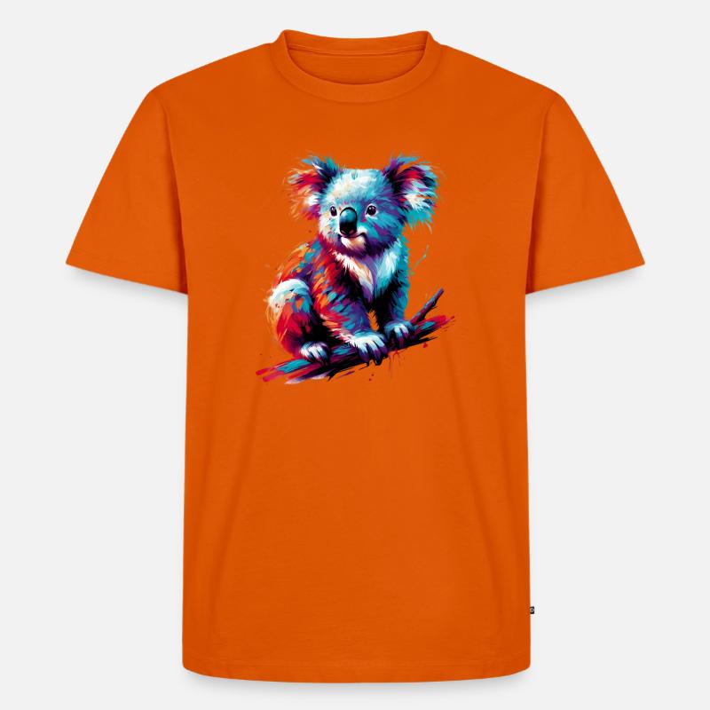 Koala - Männer Premium Bio T-Shirt - Orange 