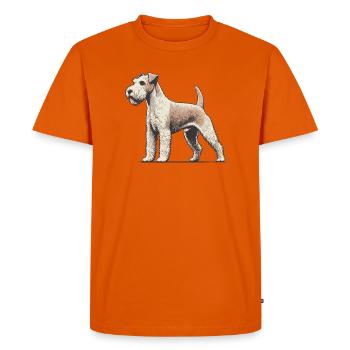 Terrier - T-shirt Premium bio Homme - orange  - Devant - Nico (187cm)