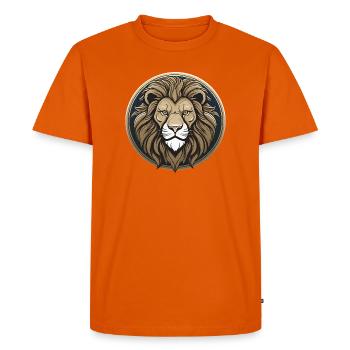 Majestueuse tête de lion avec style - T-shirt Premium bio Homme - orange  - Devant - Nico (187cm)