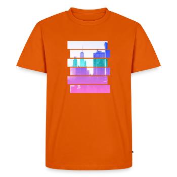 NYC - T-shirt Premium bio Homme - orange  - Devant - Nico (187cm)