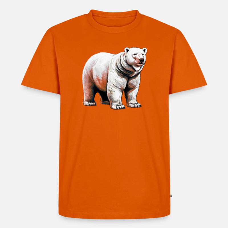 Weißer Eisbär - Männer Premium Bio T-Shirt - Orange 