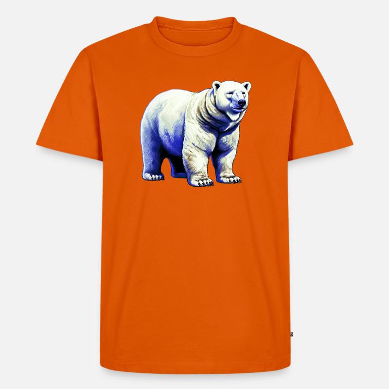 Weißer Eisbär - Männer Premium Bio T-Shirt - Orange 
