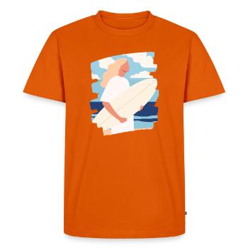 Surfeur - T-shirt Premium bio Homme - orange  - Devant - Nico (187cm)