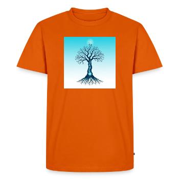Spiritual Tree - T-shirt Premium bio Homme - orange  - Devant - Nico (187cm)