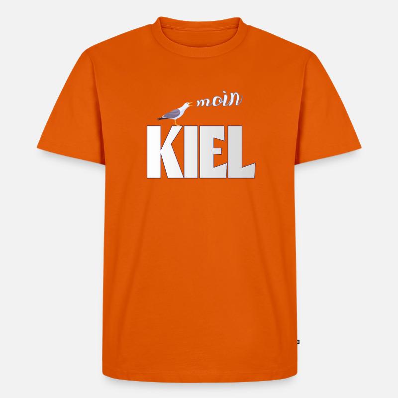 Kiel Möwe & Moin Design - Männer Premium Bio T-Shirt - Orange 