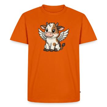 Vache Ange Taureau - T-shirt Premium bio Homme - orange  - Devant - Nico (187cm)