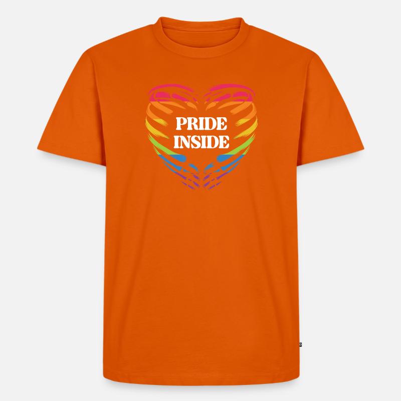 LGBT Pride Monat - Pride Inside - Männer Premium Bio T-Shirt - Orange