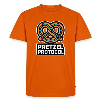 Protocole des bretzels - T-shirt Premium bio Homme - orange  - Devant - Nico (187cm)