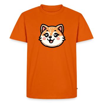 Charmant Shiba Inu Cat Design - T-shirt Premium bio Homme - orange  - Devant - Nico (187cm)