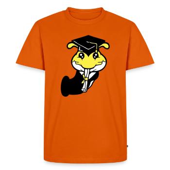 Trou Chenille Certificat de fin d'études secondaires Diplôme d'études secondaires obtenu - T-shirt Premium bio Homme - orange  - Devant - Nico (187cm)