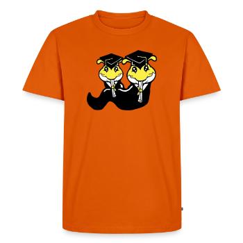 2 chenilles certificat de fin d'études secondaires diplôme d'études secondaires obtenu - T-shirt Premium bio Homme - orange  - Devant - Nico (187cm)