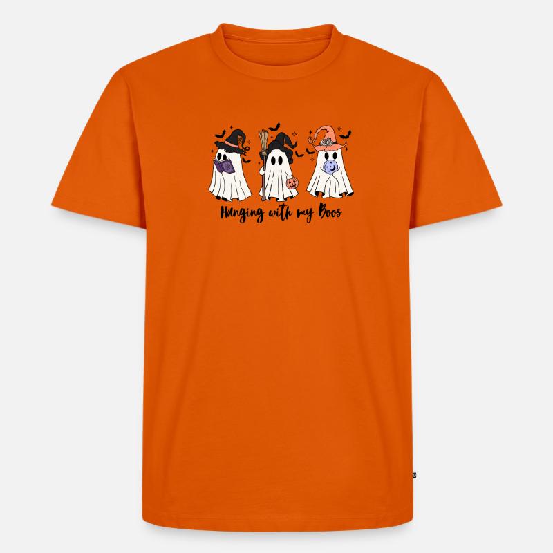 🧙‍♀️ Witchy Ghost Squad – Spooky & Cute 👻 - Männer Premium Bio T-Shirt - Orange 
