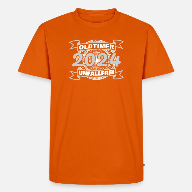 Oldtimer 2024 - Männer Premium Bio T-Shirt - Orange 