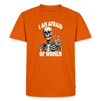 I'm afraid of women skeleton - Men's Premium Organic T-Shirt - orange  - Front - Nico (187cm)