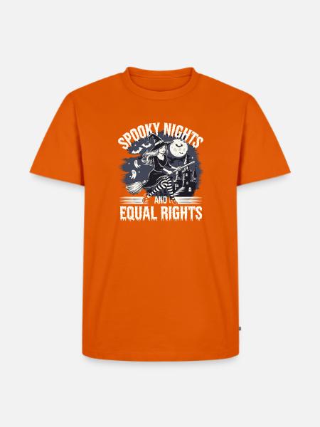 Nuits effrayantes et même sorcière - T-shirt Premium bio Homme - orange 