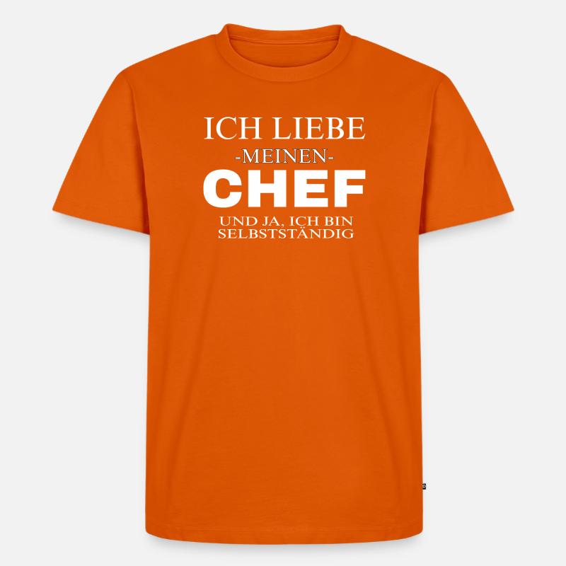 Ich bin mein eigener Chef - Männer Premium Bio T-Shirt - Orange