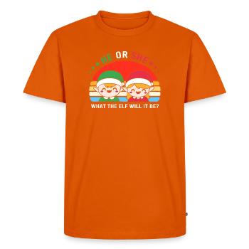 Pregnancy Birth Gingerbread Christmas - Men's Premium Organic T-Shirt - orange  - Front - Nico (187cm)