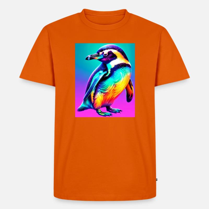 Pinguin - Männer Premium Bio T-Shirt - Orange