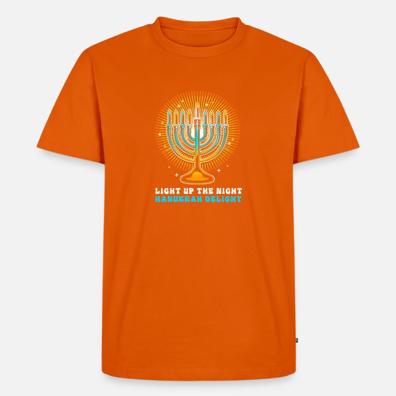 Hanoukka Hanoukka Hanoukka - T-shirt Premium bio Homme - orange 