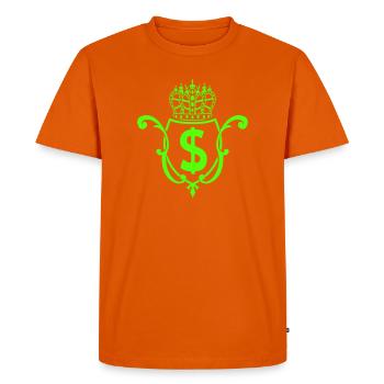 Emblème du dollar de la Couronne - T-shirt Premium bio Homme - orange  - Devant - Nico (187cm)