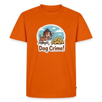 Chien Détective et Os - T-shirt Premium bio Homme - orange  - Devant - Nico (187cm)