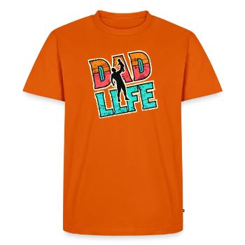 Dad Life, Fathers Gift - Men's Premium Organic T-Shirt - orange  - Front - Nico (187cm)