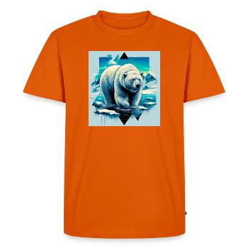 polar bear - Men's Premium Organic T-Shirt - orange  - Front - Nico (187cm)