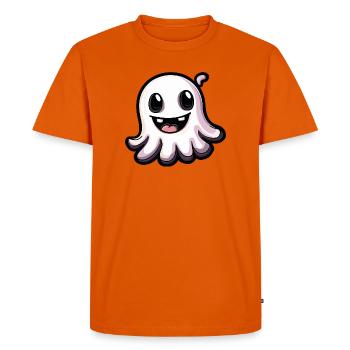 Ghost Halloween Cute Comic - Men's Premium Organic T-Shirt - orange  - Front - Nico (187cm)