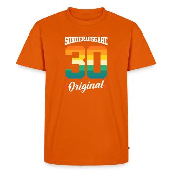 30 Birthday - Men's Premium Organic T-Shirt - orange  - Front - Nico (187cm)