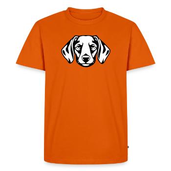 Dachshund Dog T-shirt Gift - Men's Premium Organic T-Shirt - orange  - Front - Nico (187cm)