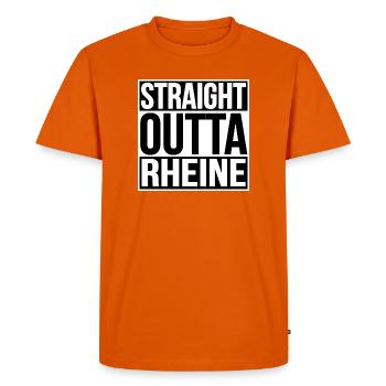 TOUT DROIT SORTI DE RHEINE - T-shirt Premium bio Homme - orange  - Devant - Nico (187cm)
