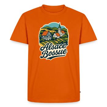 Alsace Bossue Illustration - Men's Premium Organic T-Shirt - orange  - Front - Nico (187cm)