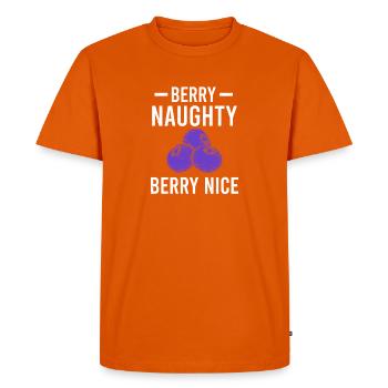 Myrtille Funny Fruit Fruit Myrtille Vintage B - T-shirt Premium bio Homme - orange  - Devant - Nico (187cm)