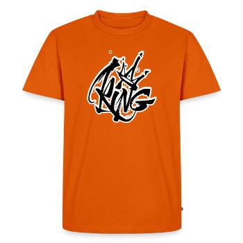 Lettrage King Graffiti - T-shirt Premium bio Homme - orange  - Devant - Nico (187cm)