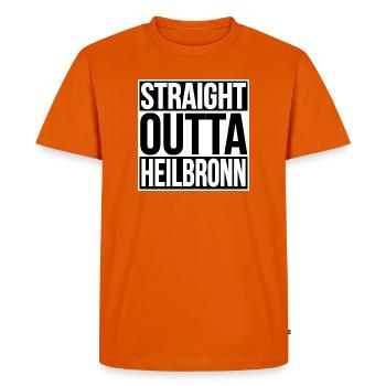 Tout droit sorti de Heilbronn - T-shirt Premium bio Homme - orange  - Devant - Nico (187cm)