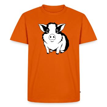 T-shirt cochon d’Inde cadeau - T-shirt Premium bio Homme - orange  - Devant - Nico (187cm)