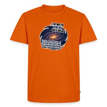 Je suis plutôt du genre Voie lactée - T-shirt Premium bio Homme - orange  - Devant - Nico (187cm)