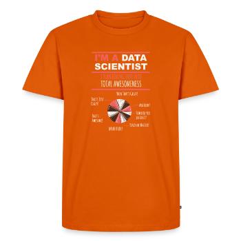 I'm a Data Scientist Boring Info into Awesomeness - Men's Premium Organic T-Shirt - orange  - Front - Nico (187cm)